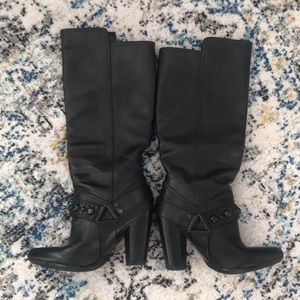 Modern Vintage Black Leather Boots
